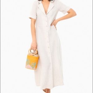 NWT Tuckernuck Khaki Linen Meriweather Dress